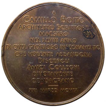 Medaglia in Onore di Camillo Boito ... 