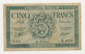 Banconota - Banknote - Algeria - 5 ... 