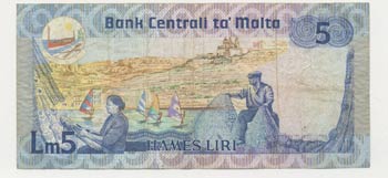 Banconota - Banknote - Malta - 5 ... 