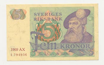 Banconota - Banknote - Svezia - 5 ... 