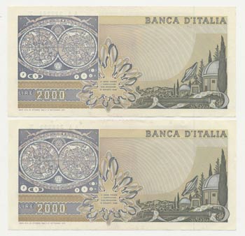 Lotto n.2 Banconote - 2000 Lire ... 