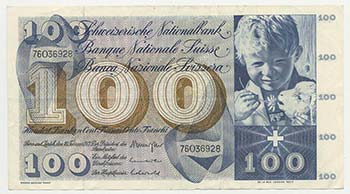 Svizzera - 100 Franchi 1971 D/ ... 
