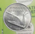 Repubblica italiana 10 lire spiga 1956 234.6 