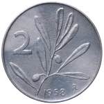 Monetazione in Lire (1946-2001) 2 Lire 1958 ... 