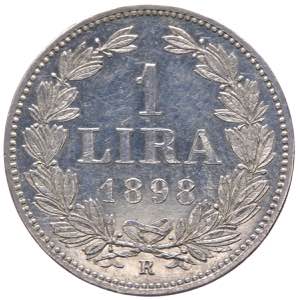 Vecchia Monetazione (1864-1938) 1 Lira 1898 ... 