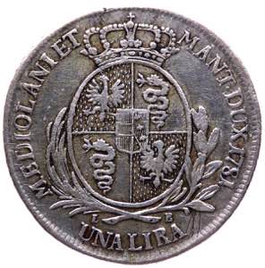 Milano  - Giuseppe II (1780-1790) 1 Lira ... 