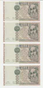 Repubblica Italiana - Lotto n.4 Banconote - ... 