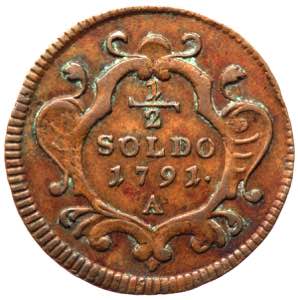 Gorizia - Leopoldo II (1790-1792) 1/2 Soldo ... 