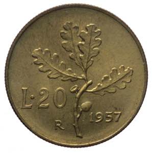 Monetazione in Lire (1946-2001) 20 Lire ... 