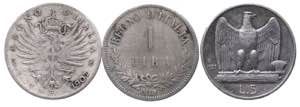 Regno dItalia - Lotto n.3 monete: Vittorio ... 