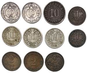 Monete Estere - Lotto n.11 monete, composto ... 