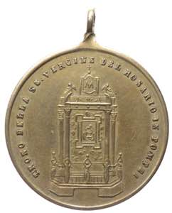 Medaglia votiva - alla Madonna del Rosario ... 