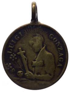 Medaglia votiva - a San Luigi Gonzaga - XIX ... 