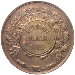 Medaglia - per l Academie Normande - 1889 - ... 