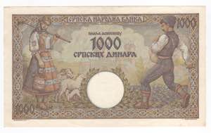 Serbia - 1000 Dinara 1942 Occupazione ... 