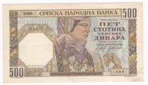 Serbia - 500 Dinara 1941 ... 