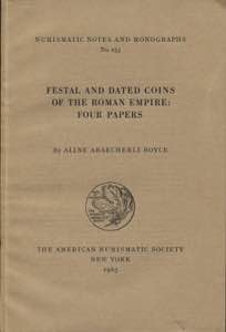 ABAECHERLI BOYCE A. - Festal and dated coins ... 