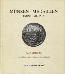 HESS A. - Auktion 263. Zurich 31 - Januar, ... 