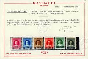 VATICANO - 1934 Provvisoria - (35/40) - Cat. ... 