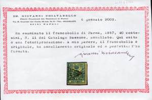 ANTICHI STATI - PARMA - 1857 Cent. 40 Giglio ... 