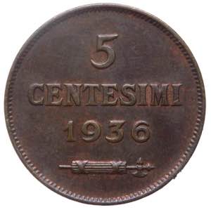 Vecchia monetazione (1864-1938) 5 Centesimi ... 