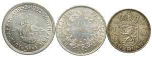 Lotto di 3 monete in argento mondiali - Ag