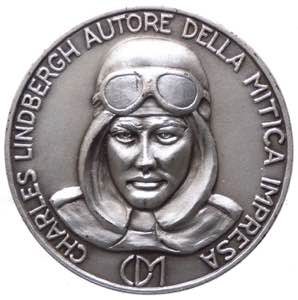 Medaglia - Charles Lindbergh Autore della ... 