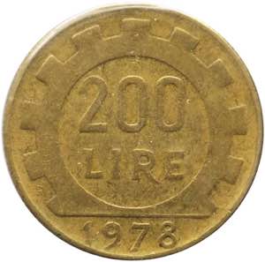 200 lire 1978 tipo Lavoro - mezza luna ... 