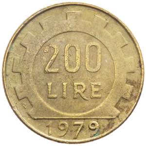 200 lire 1979 tipo Lavoro -  metallo ... 