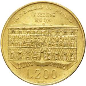200 lire 1990 tipo Consiglio di Stato - ... 