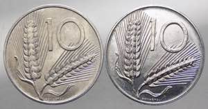 Lotto di 2 monete da 10 lire 1998 tipo spiga ... 