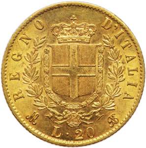 Vittorio Emanuele II (1861-1878) -  20 lire ... 