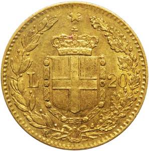 Umberto I (1878-1900), 20 lire 1879 R, Mont. ... 