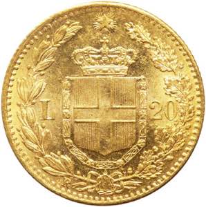 Umberto I (1878-1900), 20 lire 1881 R, Pag. ... 