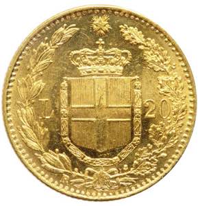 Umberto I (1878-1900), 20 lire 1882 R, Pag. ... 