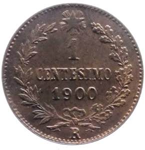 Umberto I (1878-1900) 1 Centesimo 1900 - Cu ... 
