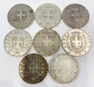 regno ditalia - Lotto n.8 monete emesse da ... 