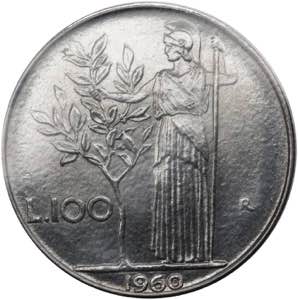 Monetazione in lire - 100 LIRE 1960  D/ ... 