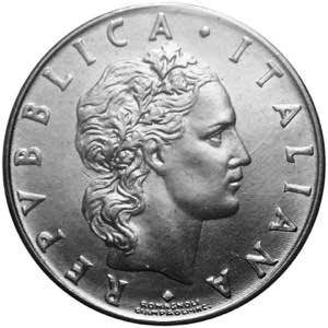 Monetazione in lire - 50 lire 1955  D/  ... 
