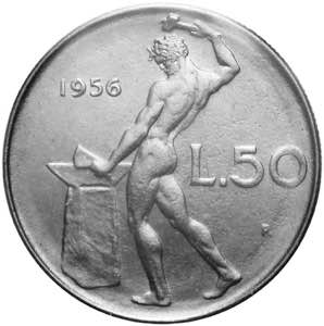 Monetazione in lire - 50 lire 1956  D/  ... 