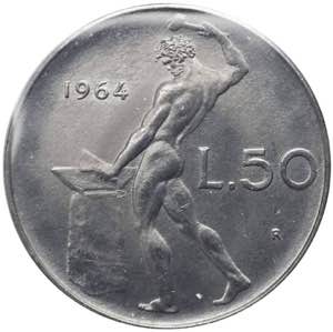 Monetazione in lire - 50 lire 1964   D/  ... 