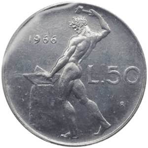 Monetazione in lire - 50 lire 1966  D/ ... 