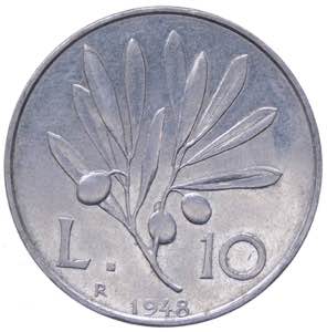 Monetazione in Lire (1946-2001) 10 Lire ... 