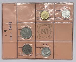 Monetazione in lire, n°5 serie annuali dal ... 
