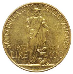 Pio XI, Ratti (1922-1939), 100 lire ... 