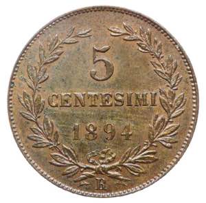 Repubblica di San Marino - 5 centesimi 1894, ... 