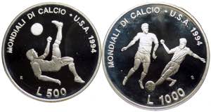 San Marino - Anno 1994 -  Dittico di monete ... 