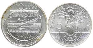 Italia - dittico di monete dArgento 2004 da ... 