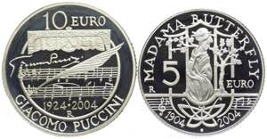 Italia - dittico di monete dArgento 2004 da ... 