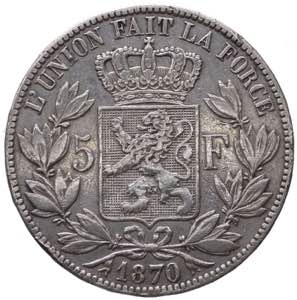 Belgio - Leopoldo II° (1865-1909) 5 Franchi ... 